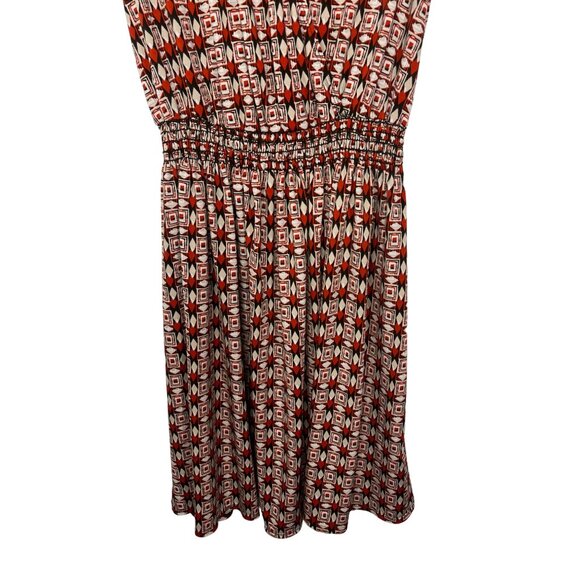 Max Studio Dress Womens Small Sundress Mini Sleeveless Orange Print Work Casual - Picture 3 of 12